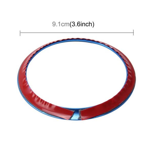 2 PCS Car Logo Decorative Circle Steering Wheel Decoration Ring Sticker Logo Car Styling Modification Car Front Logo Ring Decoration Rear Cover Trim Hood Emblem Rings for BMW 5 Series (Blue) - Image 3
