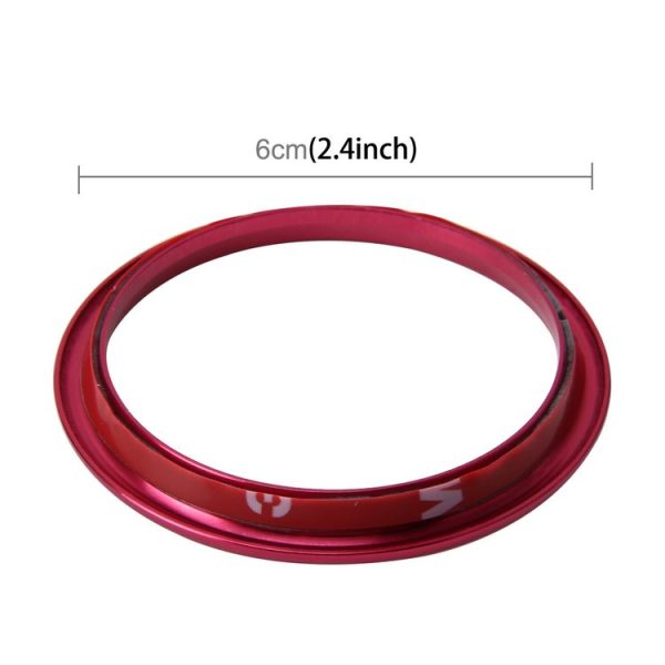 4 PCS Car Outlet Decorative Rings Aluminum Alloy Air Outlet Chrome Trim Ring Car Dashboard Air Vents Cover Sticker Decoration for Audi A3 (Magenta) - Image 3