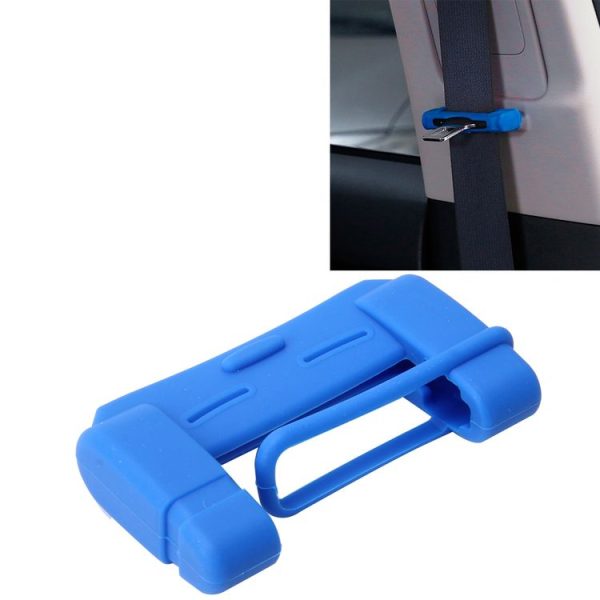Universal Adjustable Car Seat Belt Buckle Plug Protective Cover Case Seat Belt Buckle (Blue)
