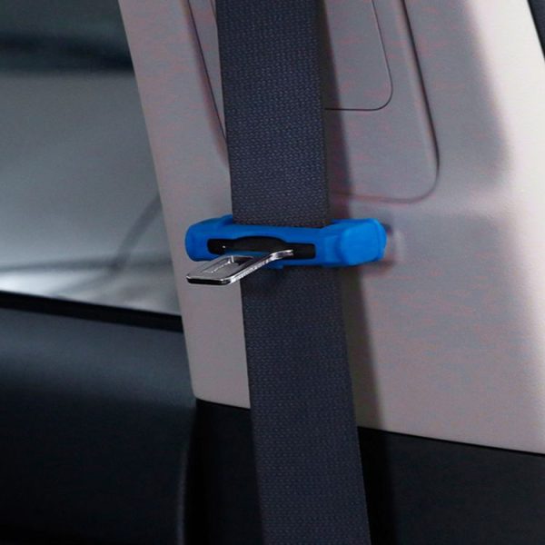 Universal Adjustable Car Seat Belt Buckle Plug Protective Cover Case Seat Belt Buckle (Blue) - Image 7