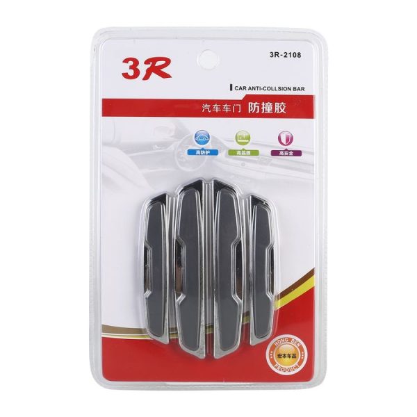 4 PCS Car Door Side Guard Anti Crash Strip Car Exterior Avoid Bumps Collsion Impact Protector Fashion Design Car Sticker (Grey) - Image 5