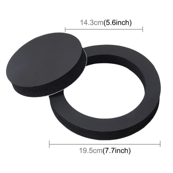 2 PCS Car Sound Insulation Speaker Soundproof Cotton with Self Adhesive Car Sound Insulation Cotton, Outer Diameter: 19.5 cm, Inner Diameter: 14.3 cm - Image 5