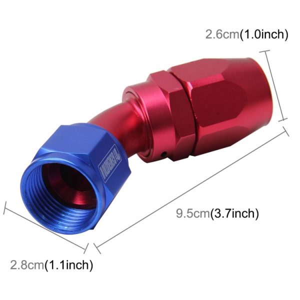 Pipe Joints 45 Degree Swivel Oil Fuel Fitting Adaptor Oil Cooler Hose Fitting Aluminum Alloy AN12 Fitting Car Auto Accessories - Image 2