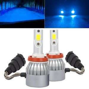2 PCS H8 / H9 / H11 18W 1800 LM 8000K IP68 Casnbus Constant Current Car LED Headlight with 2 COB Lamps, DC 9-36V (Ice Blue Light)