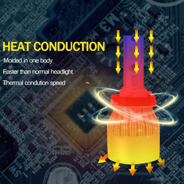 2 PCS H8 / H9 / H11 18W 1800 LM 8000K IP68 Casnbus Constant Current Car LED Headlight with 2 COB Lamps, DC 9-36V (Ice Blue Light) - Image 7