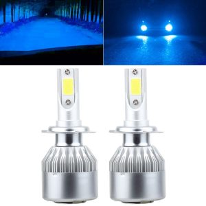 2 PCS H7 18W 1800 LM 8000K IP68 Casnbus Constant Current Car LED Headlight with 2 COB Lamps, DC 9-36V (Ice Blue Light)