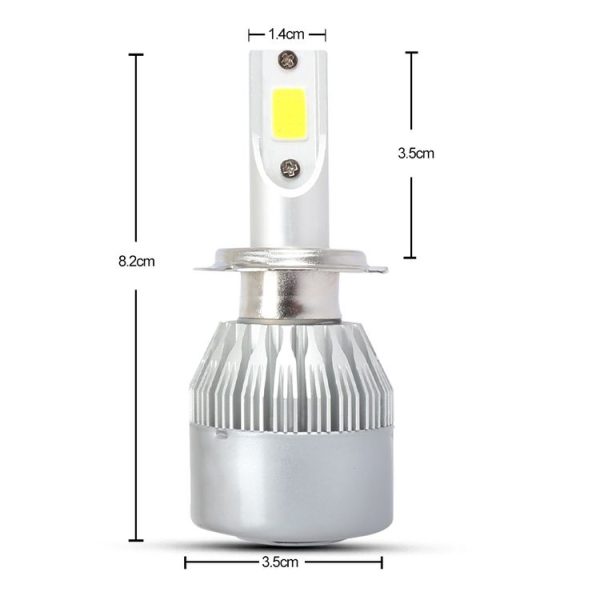2 PCS H7 18W 1800 LM 8000K IP68 Casnbus Constant Current Car LED Headlight with 2 COB Lamps, DC 9-36V (Ice Blue Light) - Image 3