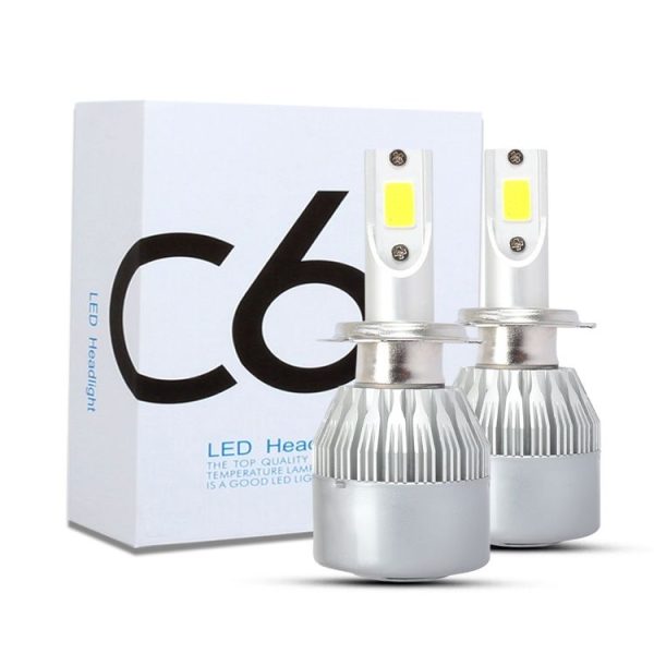 2 PCS H7 18W 1800 LM 8000K IP68 Casnbus Constant Current Car LED Headlight with 2 COB Lamps, DC 9-36V (Ice Blue Light) - Image 4
