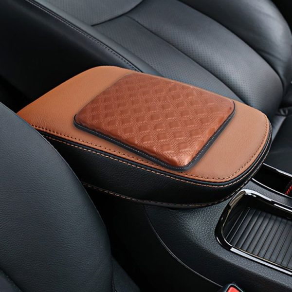 Universal Comfortable Automotive Armrest Mats Car Armrests Cover Vehicle Center Console Arm Rest Seat Box Soft Mats Cushion, Size: 29.5*21cm (Brown) - Image 7