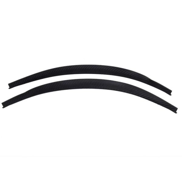 2 PCS 45cm Car Stickers Rubber Large Round Arc Strips Universal Fender Flares Wheel Eyebrow Decal Sticker Eyebrow Car-covers Black Striped Round Arc Strips - Image 2