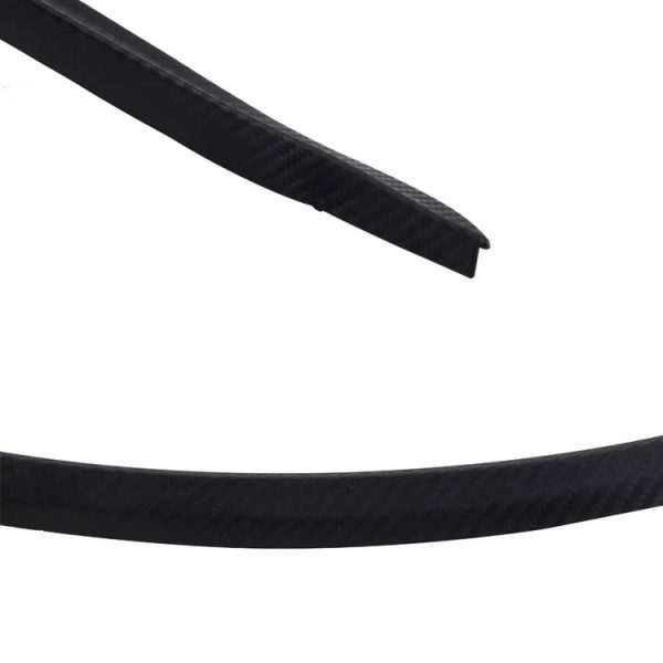 2 PCS 45cm Car Stickers Rubber Large Round Arc Strips Universal Fender Flares Wheel Eyebrow Decal Sticker Eyebrow Car-covers Black Striped Round Arc Strips - Image 3