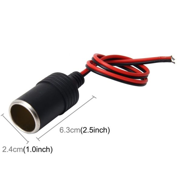 DC 12V Car Cigarette Lighter Power Plug Socket, Extension Cord Cable Length: 35 cm - Image 2