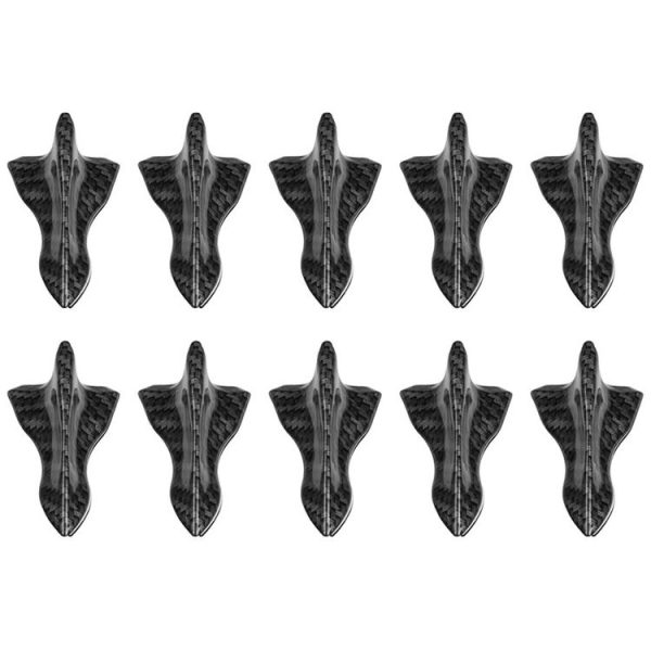 10 PCS Universal Car Carbon Fiber Shark Fin Diffuser Vortex Generator Roof Spoiler - Image 2