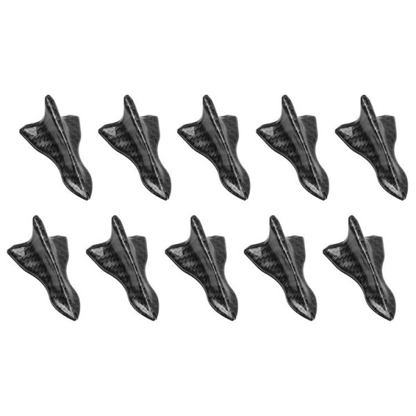 10 PCS Universal Car Carbon Fiber Shark Fin Diffuser Vortex Generator Roof Spoiler - Image 3