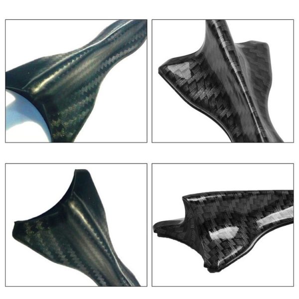 10 PCS Universal Car Carbon Fiber Shark Fin Diffuser Vortex Generator Roof Spoiler - Image 6