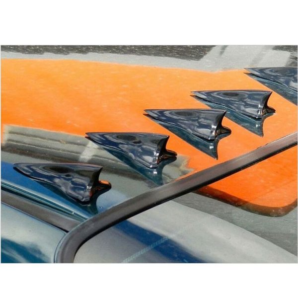 10 PCS Universal Car Carbon Fiber Shark Fin Diffuser Vortex Generator Roof Spoiler - Image 7
