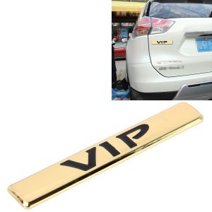 Auto VIP Sticker VIP Label Car Stickers 3D Metal Fashion VIP Logo Car Stickers, Size: 9.5*1.5cm (Gold)