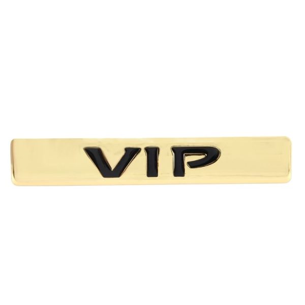 Auto VIP Sticker VIP Label Car Stickers 3D Metal Fashion VIP Logo Car Stickers, Size: 9.5*1.5cm (Gold) - Image 4
