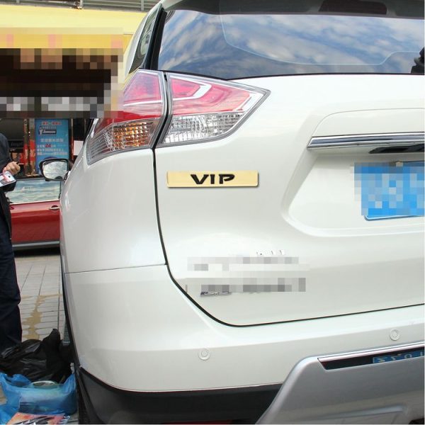Auto VIP Sticker VIP Label Car Stickers 3D Metal Fashion VIP Logo Car Stickers, Size: 9.5*1.5cm (Gold) - Image 5