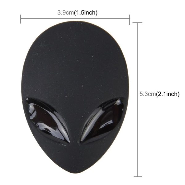 Wizard Head Shape Auto Sticker 3D Metal Fashion Car Stickers (Black) - Image 4