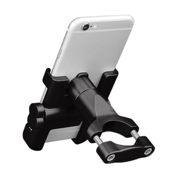 Motorcycle Handlebar Aluminum Alloy Phone Bracket, Suitable for 60-100mm Device (Black) - Image 2