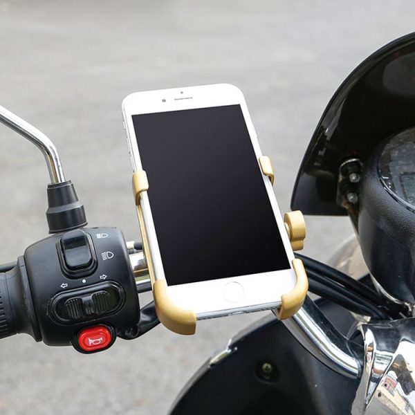 Motorcycle Handlebar Aluminum Alloy Phone Bracket, Suitable for 60-100mm Device (Black) - Image 7