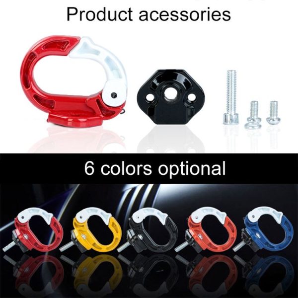 Durable Aluminum Alloy Bag Hook for Motorcycle / Bicycle (Red) - Image 6