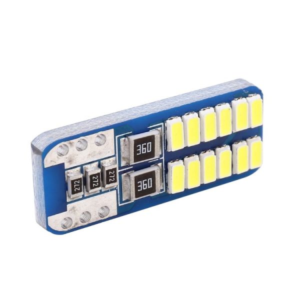 2 PCS T10 / W5W / 168 / 194 DC12V 1.4W 6000K 90LM 12LEDs SMD-3014 Car Reading Lamp Clearance Light, with Decoder - Image 3