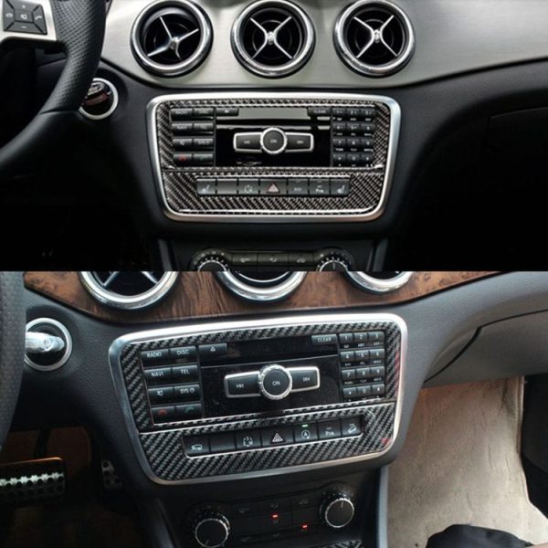 Car Carbon Fiber CD Panel Decorative Sticker for Mercedes-Benz GLA 2015-2018 - Image 6