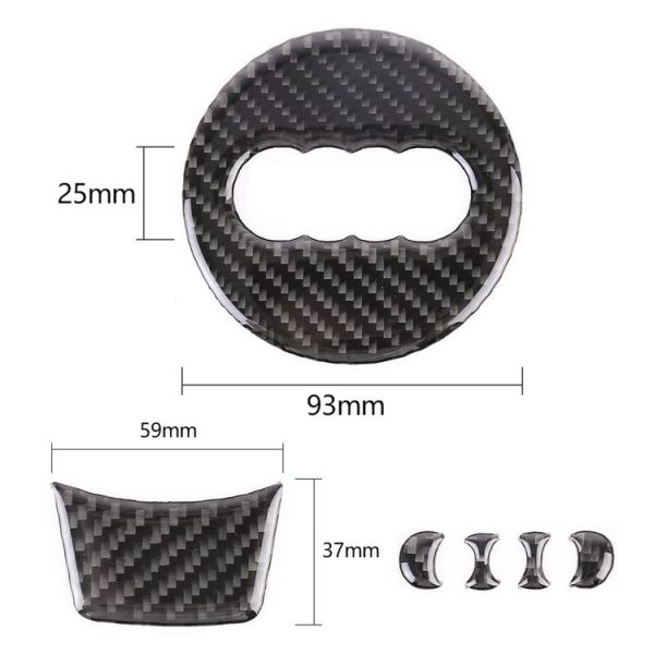Car Carbon Fiber Steering Wheel Decorative Sticker for Audi A4L / A5 / Q5 - Image 2