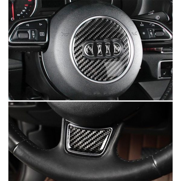 Car Carbon Fiber Steering Wheel Decorative Sticker for Audi A4L / A5 / Q5 - Image 6