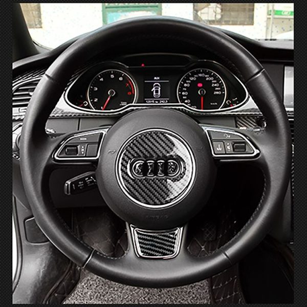 Car Carbon Fiber Steering Wheel Decorative Sticker for Audi A4L / A5 / Q5 - Image 7