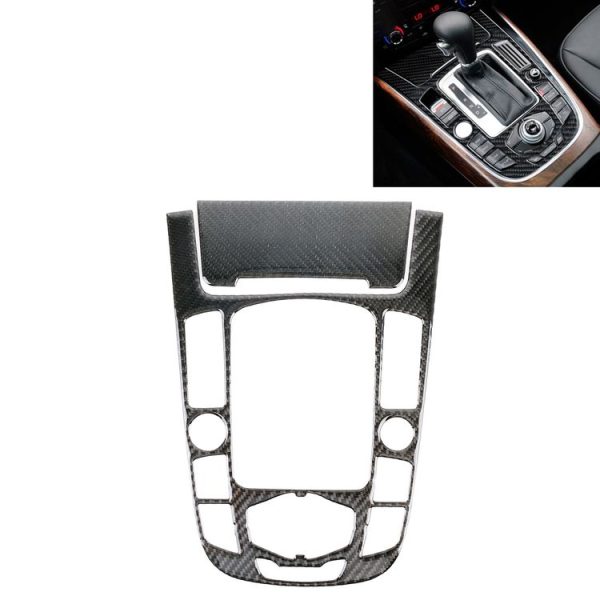 2 PCS Car Carbon Fiber Gear Panel Decorative Sticker for Audi A4L / A5 / Q5 2009-2016