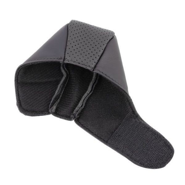 Universal Nonslip Breathable Genuine Leather Car Gear Shift Knob Cover (Black) - Image 5