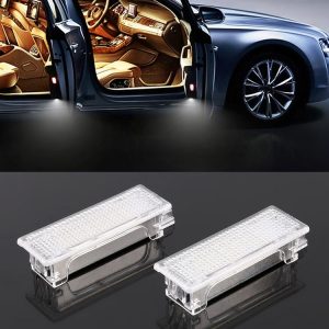 2 PCS LED Car DC 12V 1.5W 6000K 100LM Door Lights 18LEDs SMD-3528 Lamps for BMW E81 (White Light)