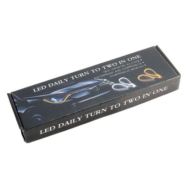 2 PCS 30cm DC12V 3.2W Ultra-thin Car Auto Double Colors Turn Lights / Running Lights (Turn Lights: Yellow Light; Running Lights: White Light) - Image 7
