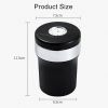 Multi-function Portable Creative LED Car Cigarette Ash Tray Ashtray with Clock (Silver) - Image 4