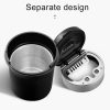 Multi-function Portable Creative LED Car Cigarette Ash Tray Ashtray with Clock (Silver) - Image 5