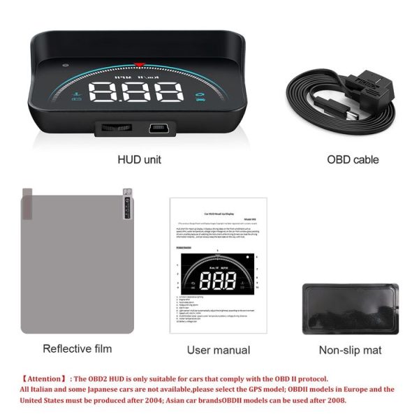 M8 3.5 inch Universal Car OBD2 HUD Vehicle-mounted Head Up Display - Image 8
