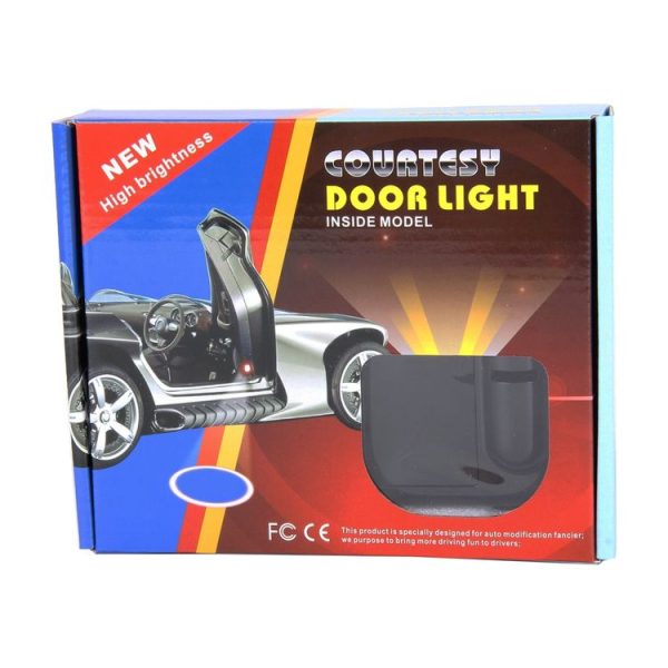 2 PCS LED Ghost Shadow Light, Car Door LED Laser Welcome Decorative Light, Display Logo for Benz Car Brand (Black) - Image 8