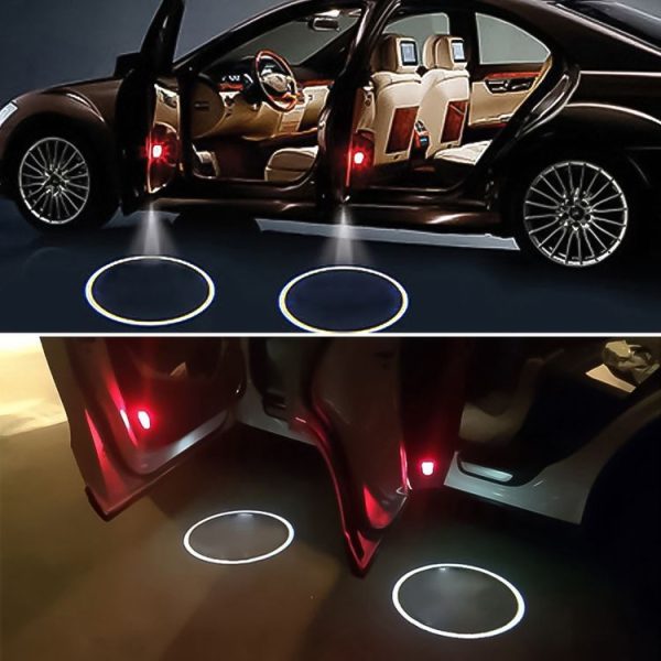 2 PCS LED Ghost Shadow Light, Car Door LED Laser Welcome Decorative Light, Display Logo for Toyota Car Brand (Black) - Image 9