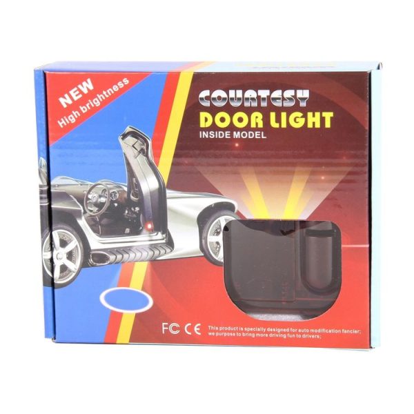2 PCS LED Ghost Shadow Light, Car Door LED Laser Welcome Decorative Light, Display Logo for Porsche Car Brand (Red) - Image 8