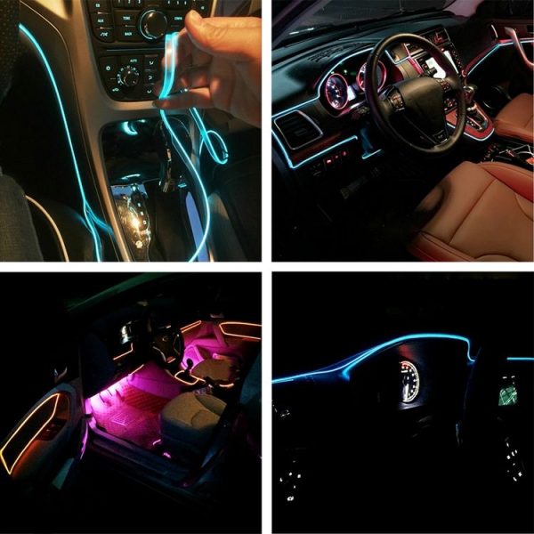 2M Cold Light Flexible LED Strip Light For Car Decoration (Blue Light) - Image 9