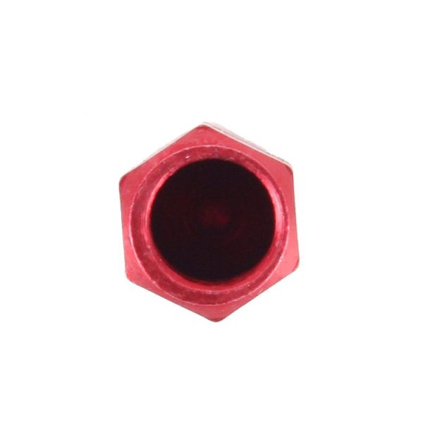 4PCS SA Metal Plated Hexagon Shape Universal Tire Valve Stem Cap (Red) - Image 3