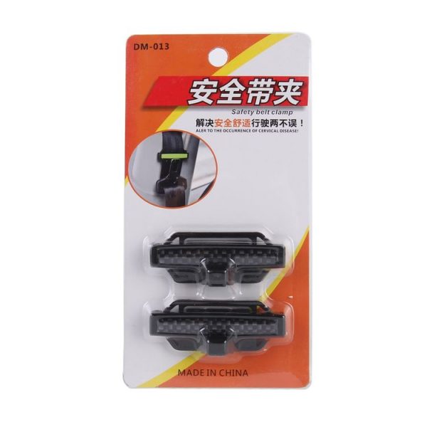 DM-013 2PCS Universal Fit Car Seatbelt Adjuster Clip Belt Strap Clamp Shoulder Neck Comfort Adjustment Child Safety Stopper Buckle (Black) - Image 5