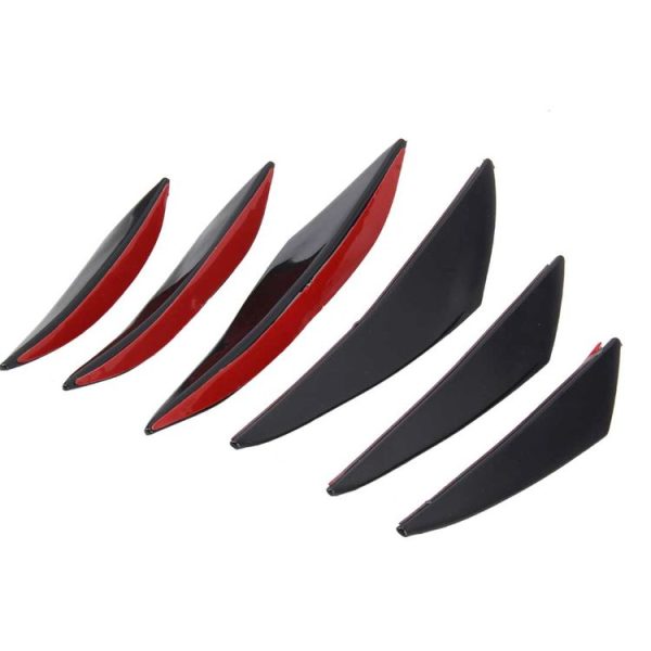6 PCS Universal Carbon Fiber Style Car Front Bumper Body Spoiler Lip Splitter Protector Bar Strip Guard Sticker - Image 3