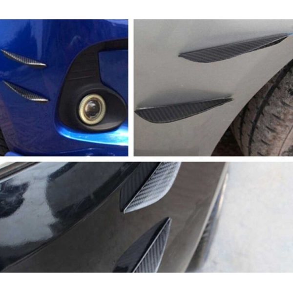 6 PCS Universal Carbon Fiber Style Car Front Bumper Body Spoiler Lip Splitter Protector Bar Strip Guard Sticker - Image 6