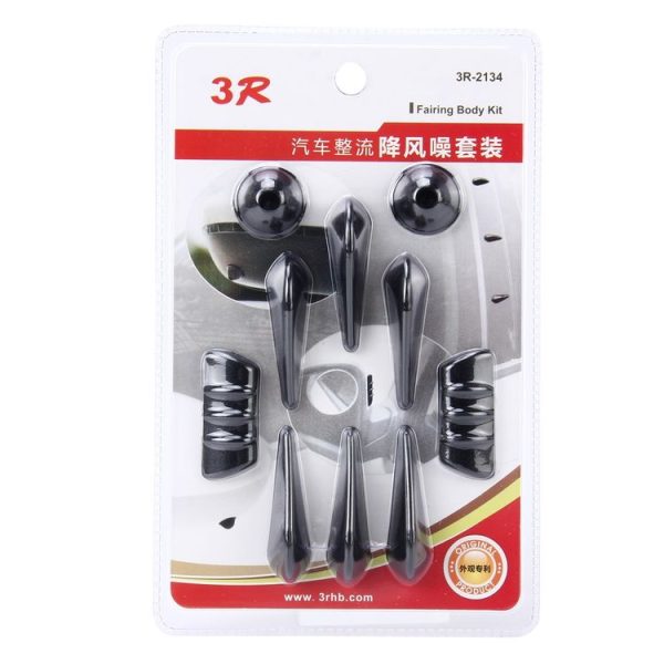 10 PCS Car Exterior Rubber Noise-cancelling Airflow-adjusting Kit - Image 7