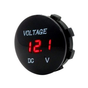 Universal Digital Display Waterproof LED Voltage Meter for DC 12V-24V Car Motorcycle Truck (Red)