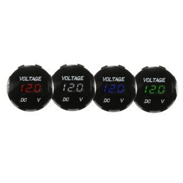 Universal Digital Display Waterproof LED Voltage Meter for DC 12V-24V Car Motorcycle Truck (Red) - Image 5